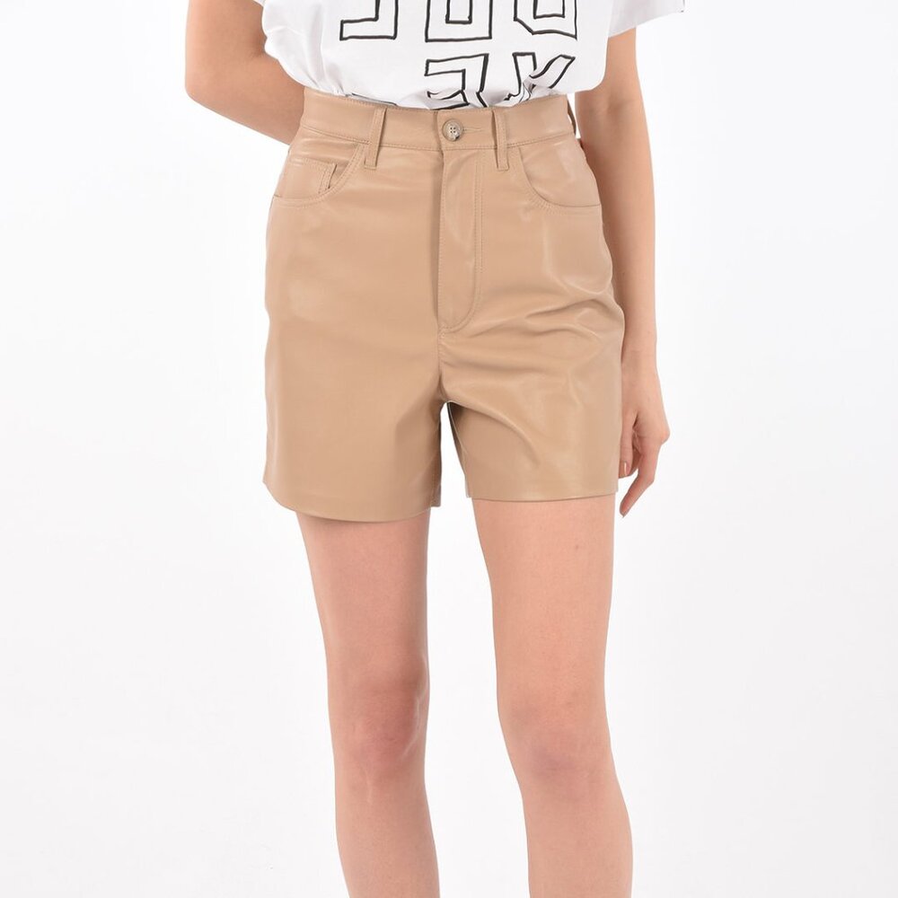 NANUSHKA Faux Leather Mini Shorts